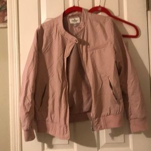 Blush pink bomber jacket